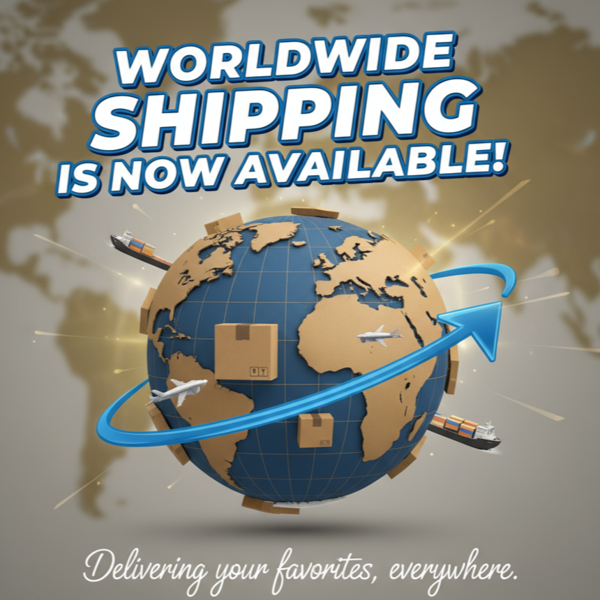worldwide shipping is now available!