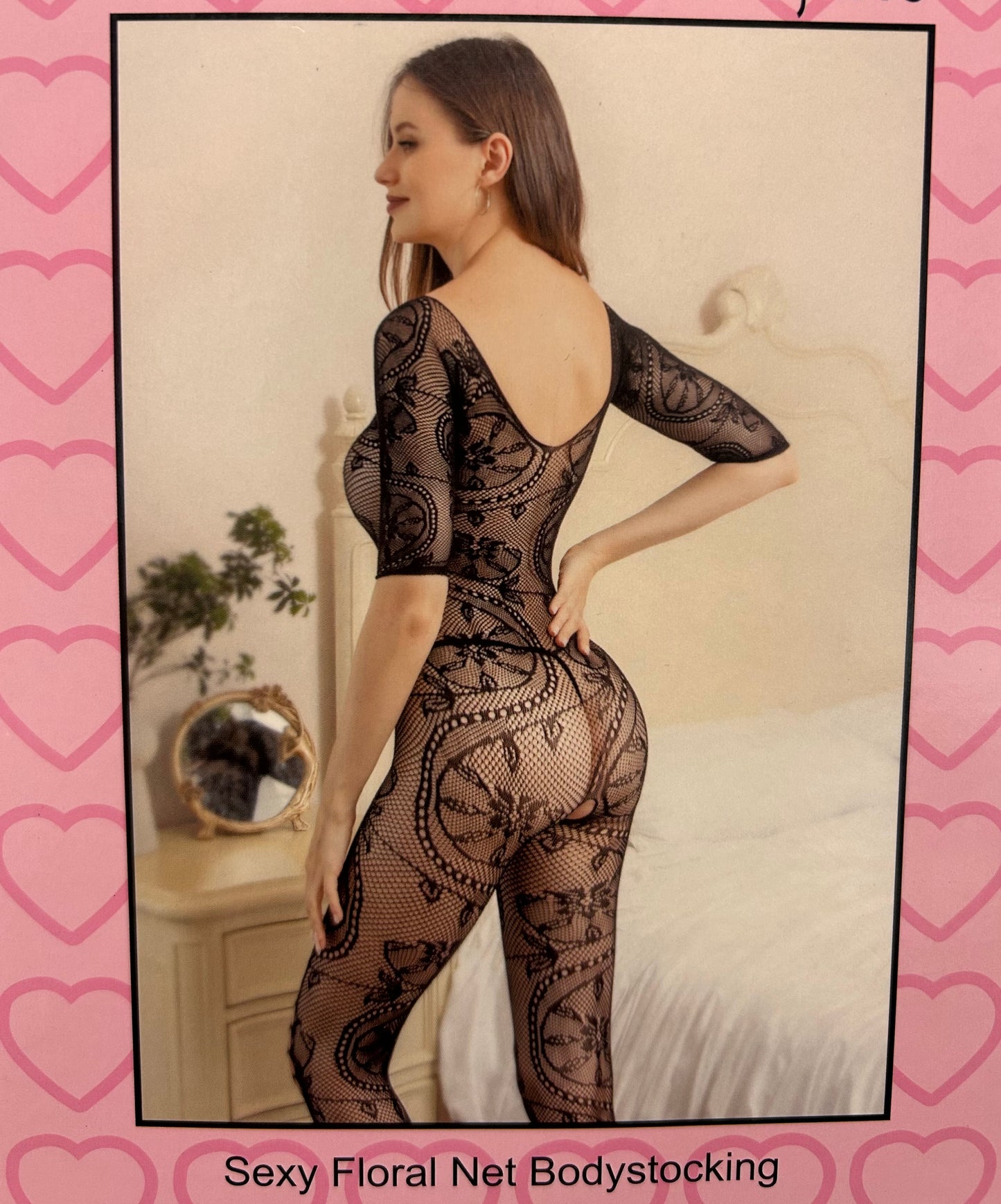 Sexy Floral Net Bodystocking