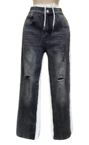 Washed Denim Pants