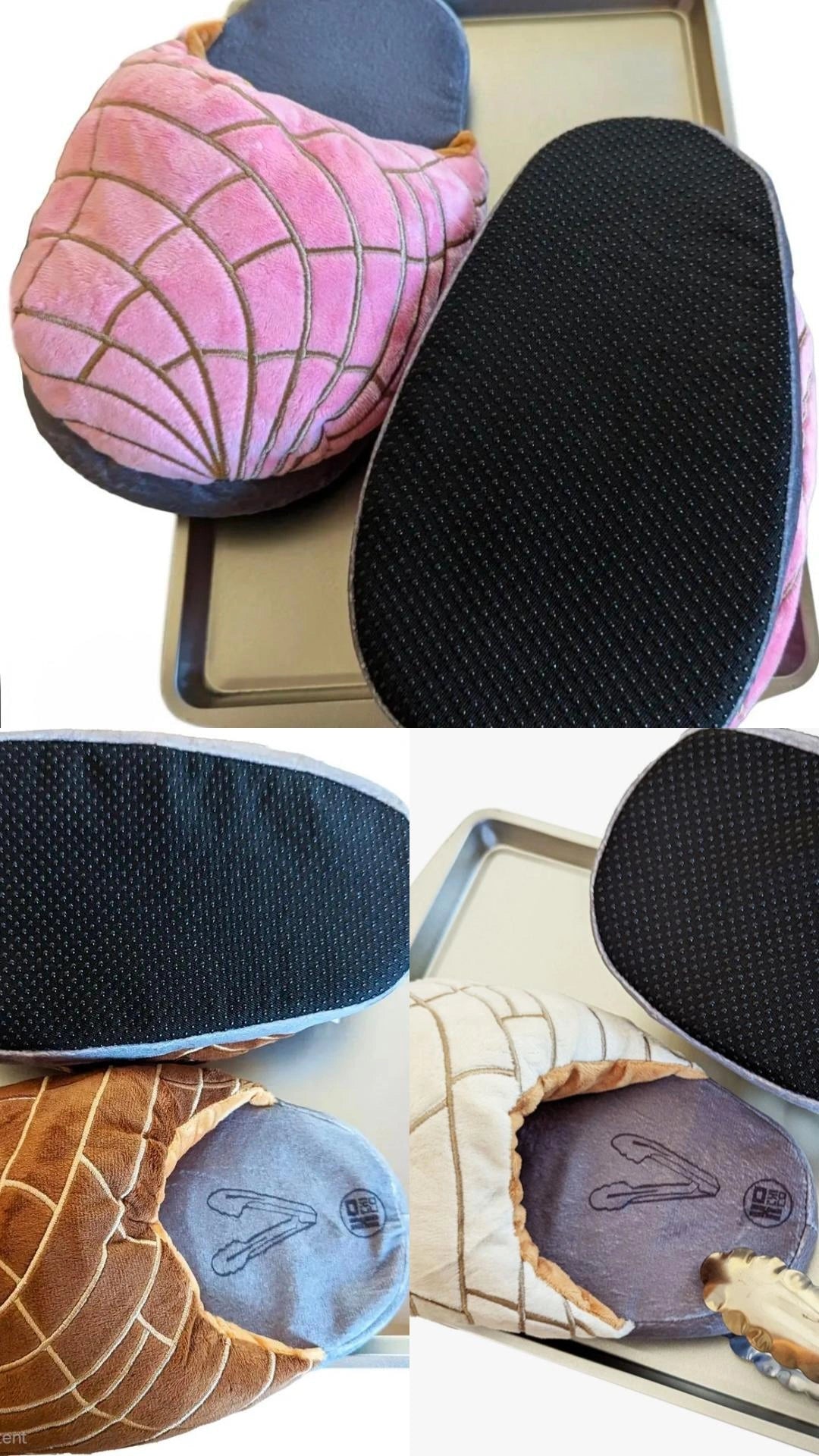 A collage of the multicolor slippers available for pickup in denver colorado.

Foto de diferente colores de pantuflas conchas.