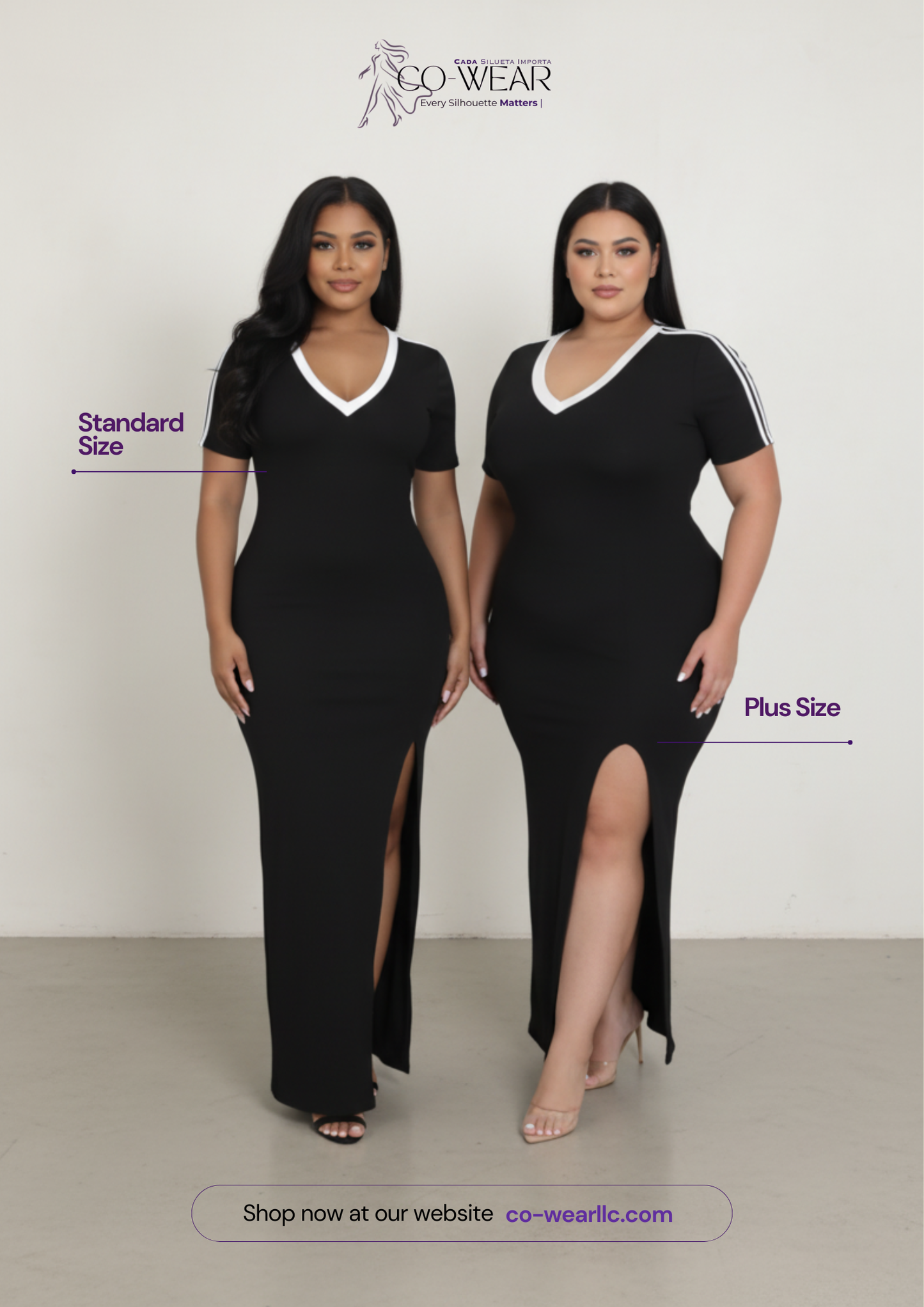 Inclusive outfit — standard and plus size models.