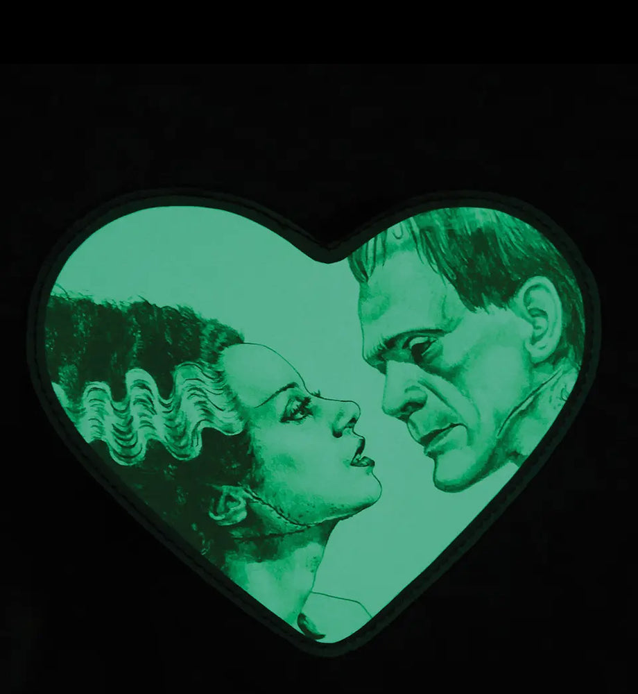 
                  
                    Glow in the Dark Heart Shape Frankenstein and Bride Dual Purse
                  
                