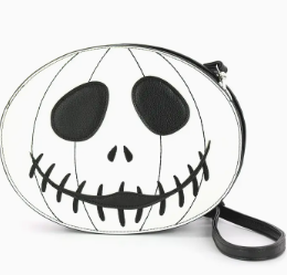 Glow in the Dark White Jack-O-Lantern Shoulder Bag