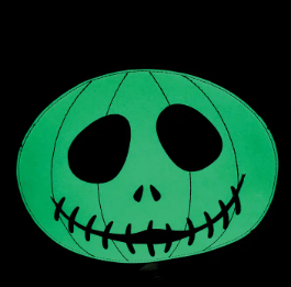 Glow in the Dark White Jack-O-Lantern Shoulder Bag