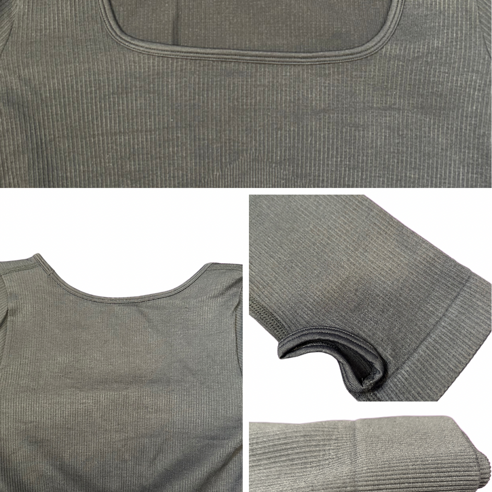 
                  
                    Long Sleeved Ribbed Crop Top
                  
                