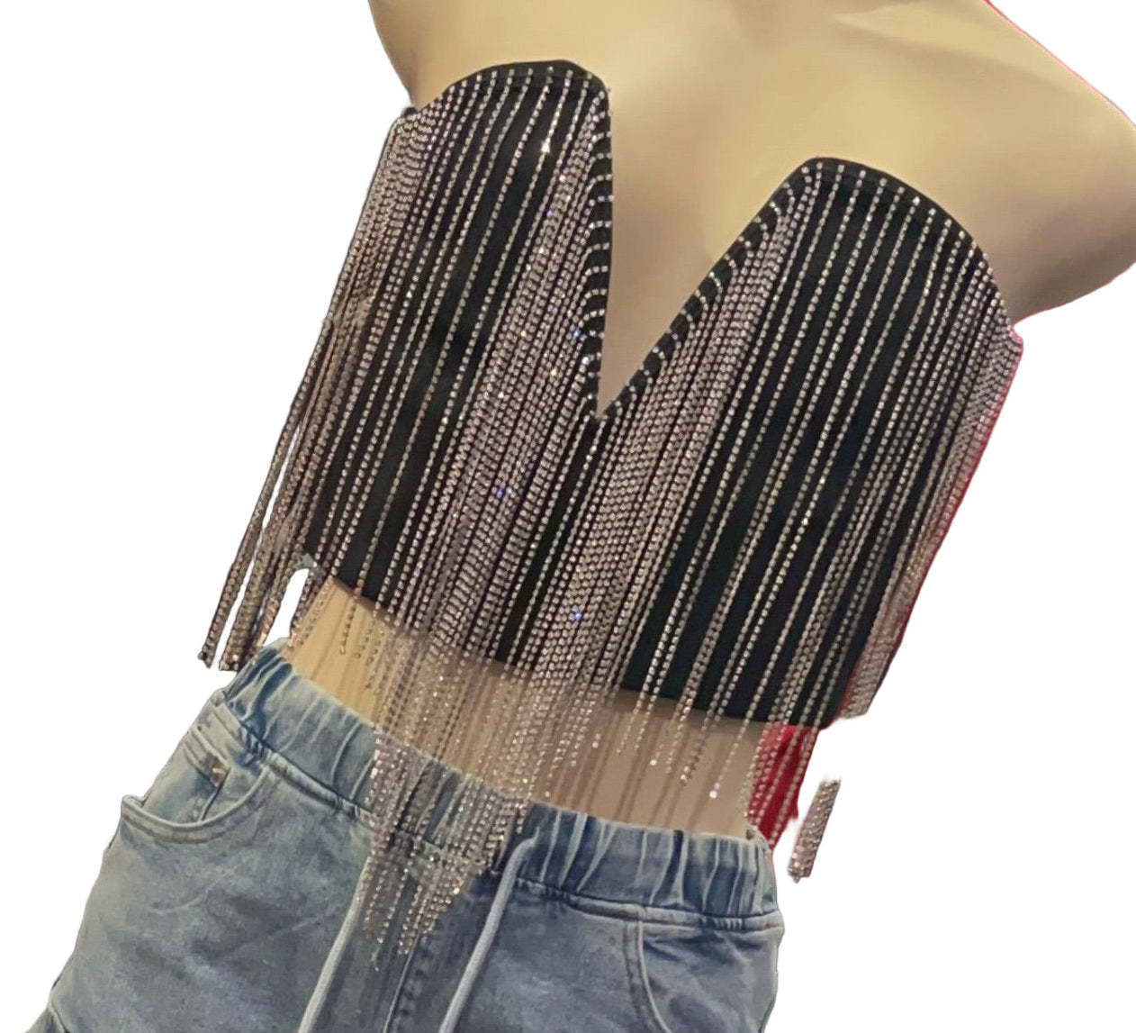 Rhinestone crop top in Denver colorado