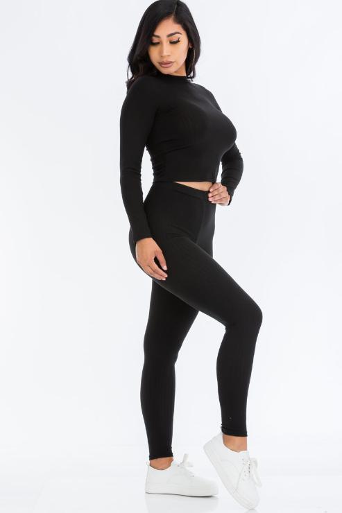 black Leggings Set