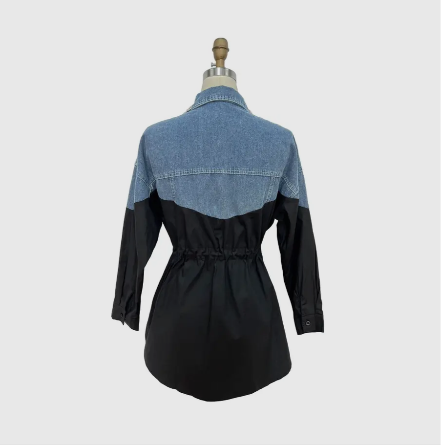 
                  
                    button up denim top
                  
                