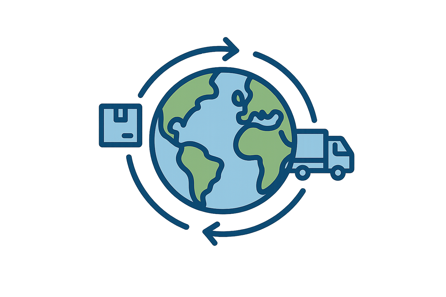 worldwide shipping icon
